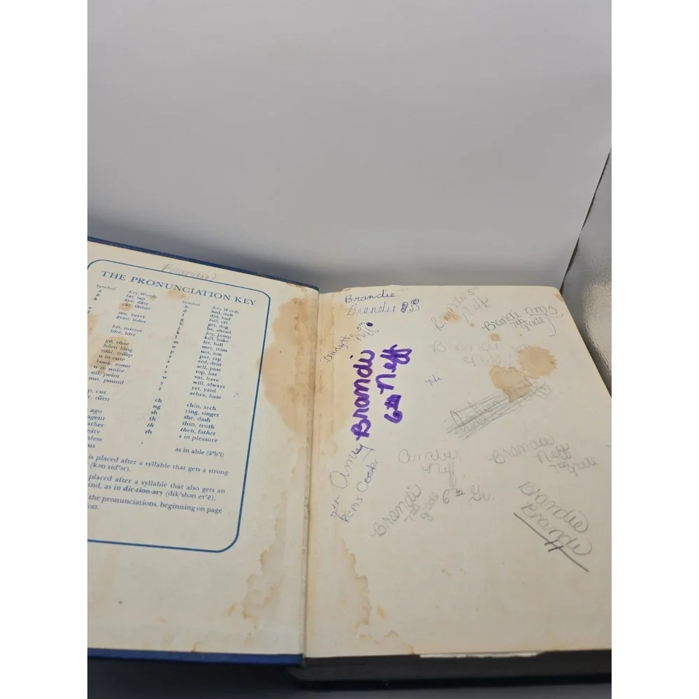Vtg Websters New World Dictionary  With Student Handbook 1973